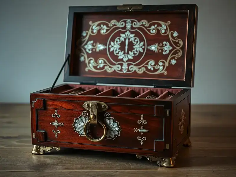 Restored antique jewelry box