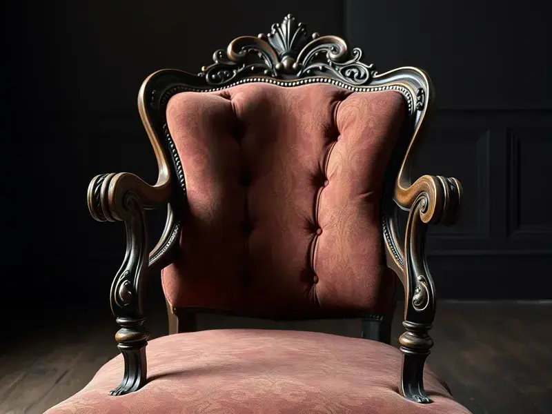 Restored antique Victorian armchair