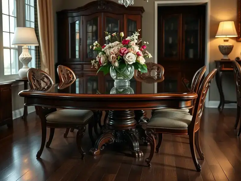 Beautifully refinished mahogany dining table